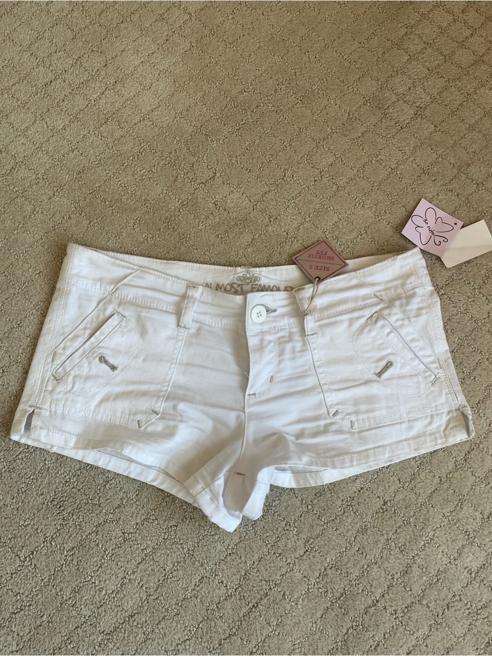 Almost Famous White Denim Jean Shorts